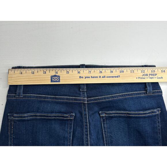 Paige Hoxton Straight Ankle Blue Medium Wash High Rise Ankle Length Western 26 - Picture 6 of 9